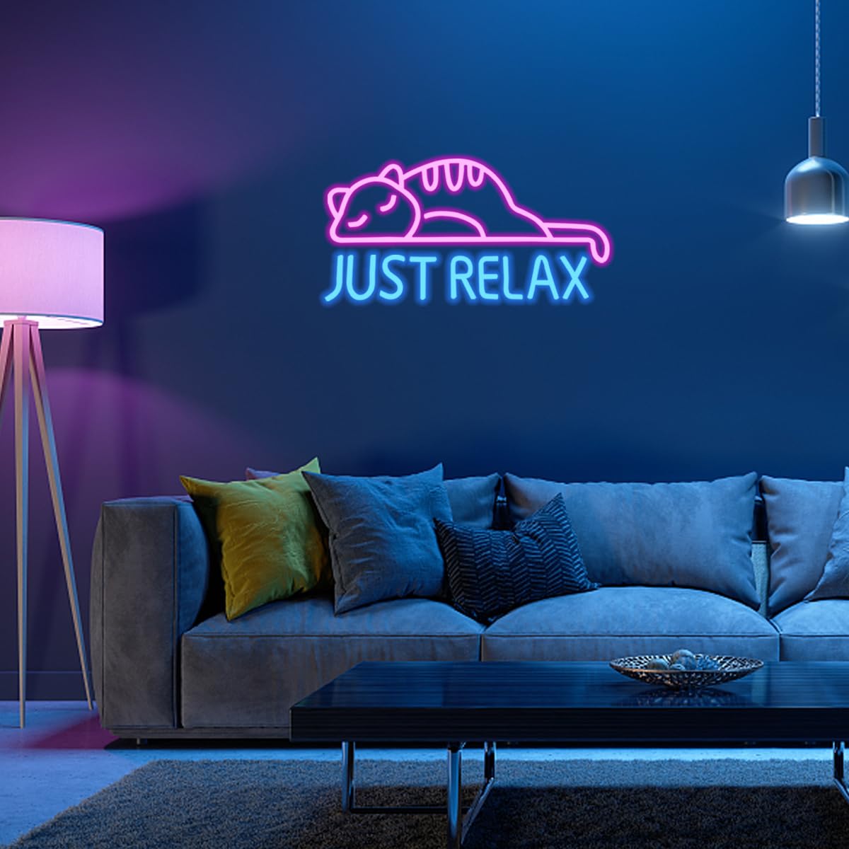 Cat Neon Sign,gatto insegne al neon decorazione della camera da letto lampade neon alimentato tramite USB con interruttore regali di festa neon