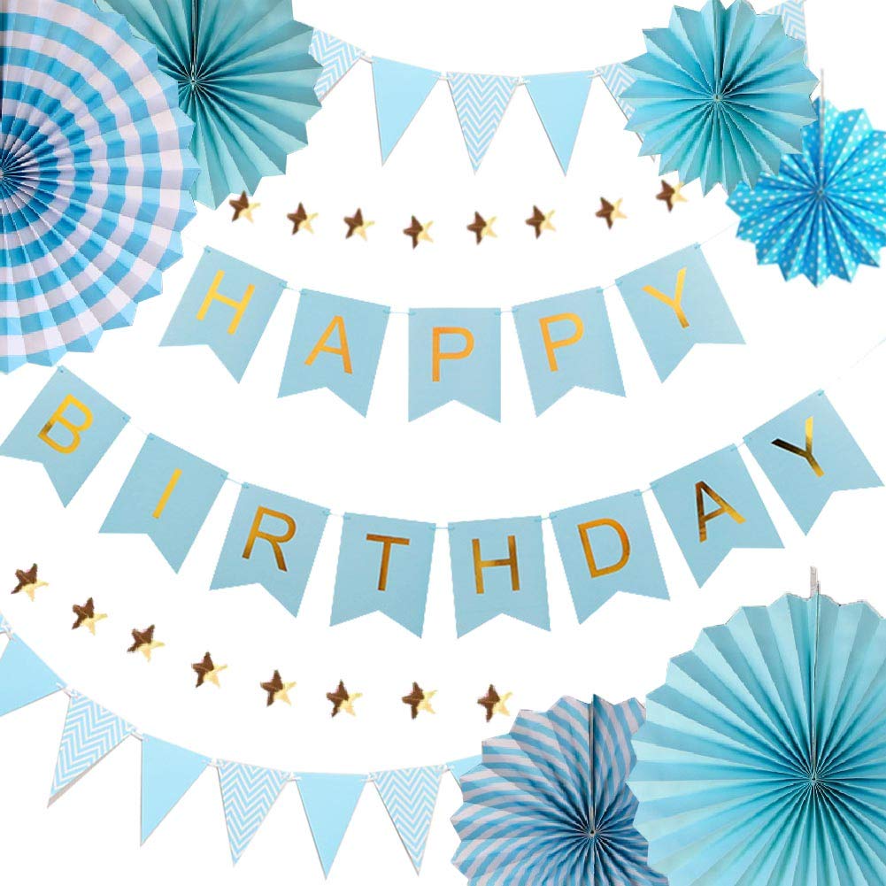 Amazon.co.jp: 誕生日 飾り付け ペーパーファン セット パーティー