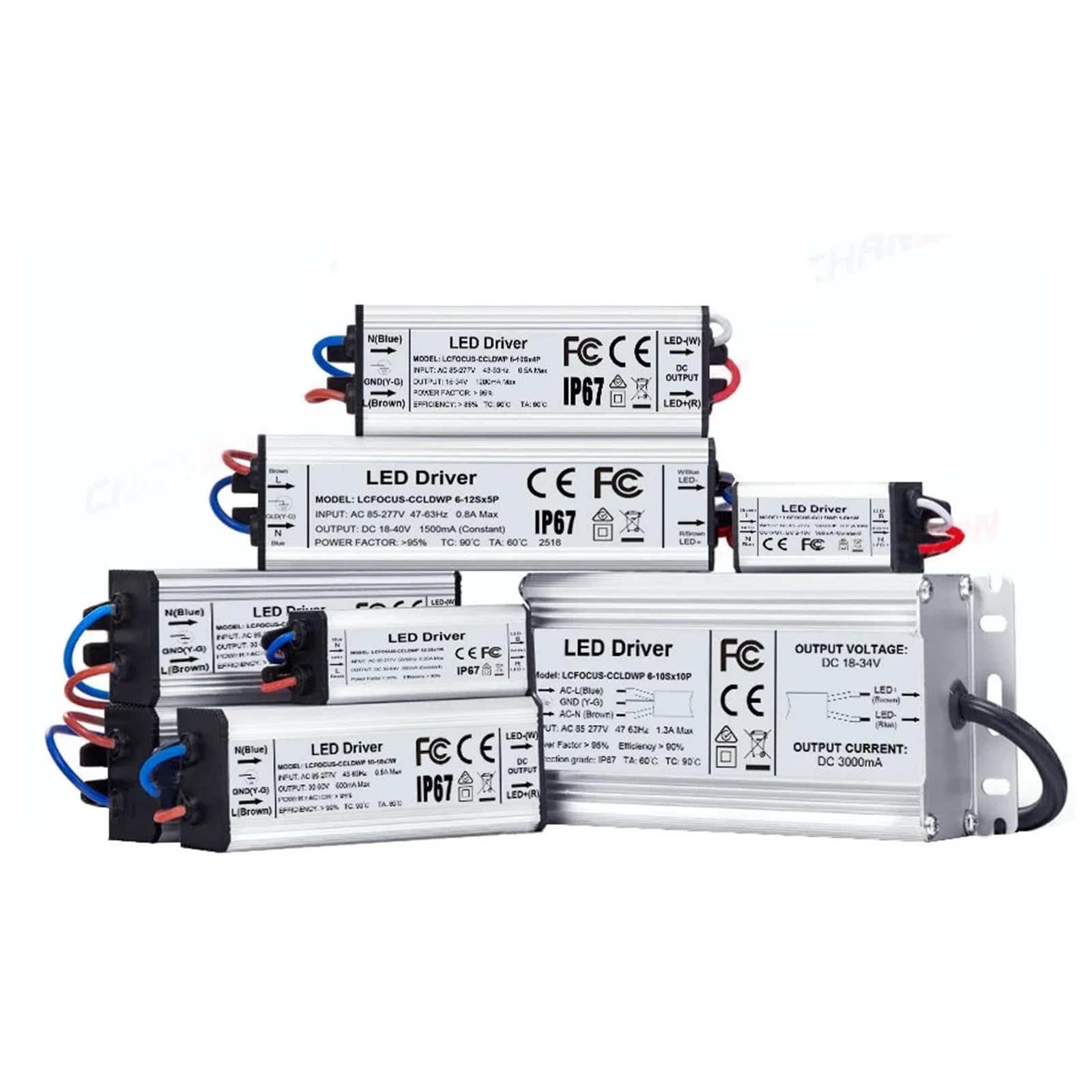 Driver LED 100W 900MA, 1500MA, 3000MA, 3600MA, corriente constante, alimentación exterior impermeable, transformadores de iluminación para LED 100W(DC54-90V 900mA)