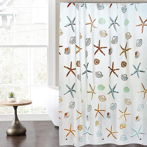 Miniatura 6 de Forro de ducha de plástico, forro grueso de EVA de alta calidad con ojales inoxidables y 3 imanes pesados, cortina de ducha impermeable para baño