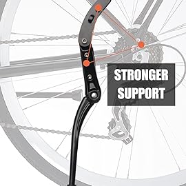 TOPCABIN Adjustable Aluminium Alloy Bicycle Kickstand - Fit for 22-24-26-28 inch Mountain/Road/BMX/MTB Bike (Three-support)