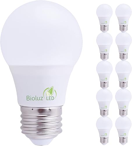 Bioluz LED Bombillas A15 de luz blanca suave 3000 K regulables A15 60 vatios bombillas LED (8 vatios) paquete de 10 disponible en Yaxa Peru