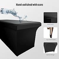 Vista 4 de Lash Bed Cover Wipeable PU Leather Massage Table Cover Waterproof and Reusable Spa Bed Cover ，Odorless and High Elasticity Vegan Leather Lash Bed