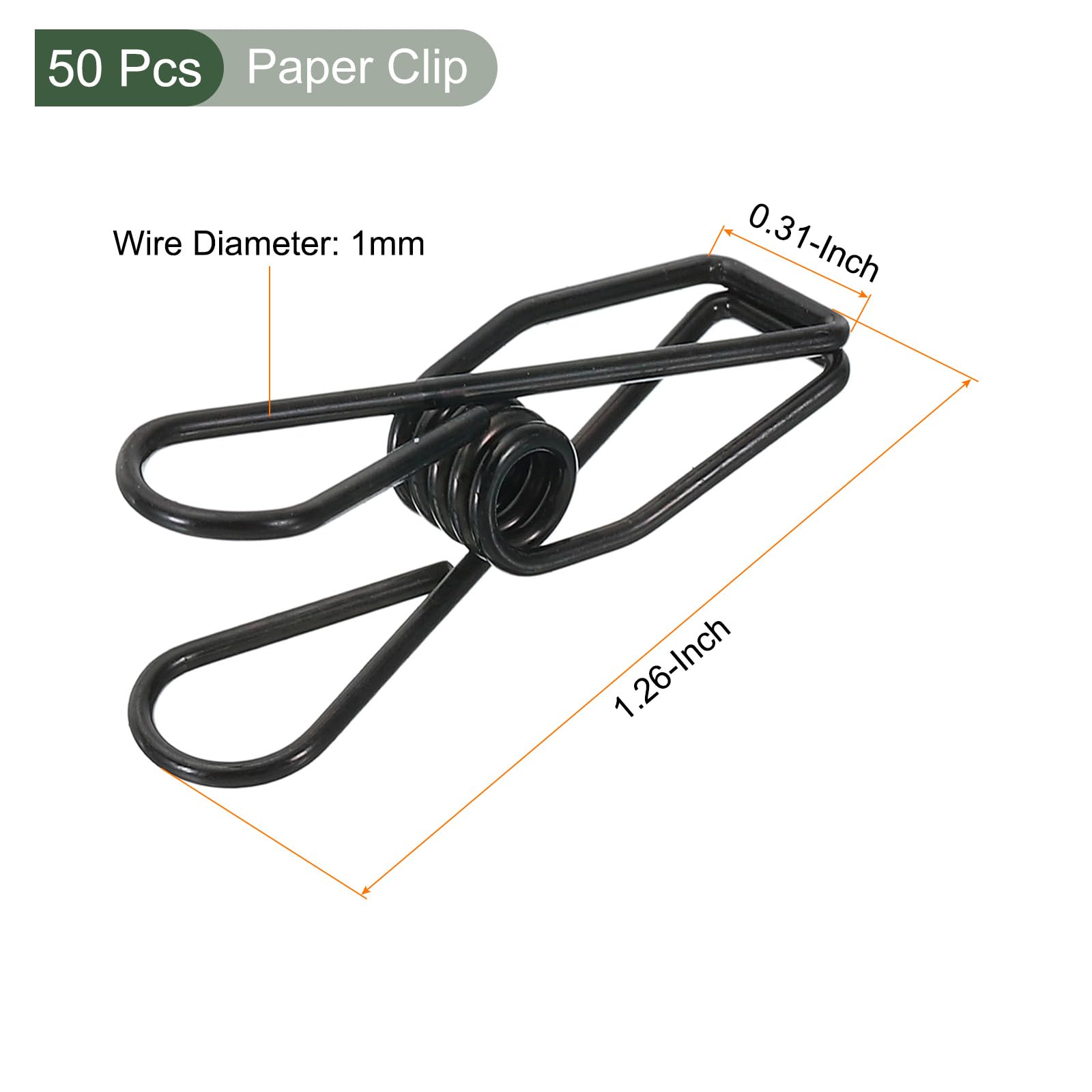 YOKIVE 50 Pcs Paper Clip, Metal Hollow Out Clips Mini Binder Paper Clamp, Keep Tidy, Great for Office Art, Home - Image 2