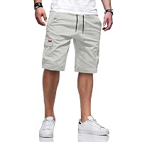 TARAINYA Cotone-Twill Cargo Pantaloncini Uomo con Cordino e Tasche