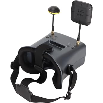 Dpofirs 5.8GHz FPV Glasses 4.3 Inch 40 Channel FPV Video Headset Glasses FPV Glasses for FPV Racing or Model Aircraft Automatic Search Function Birthday