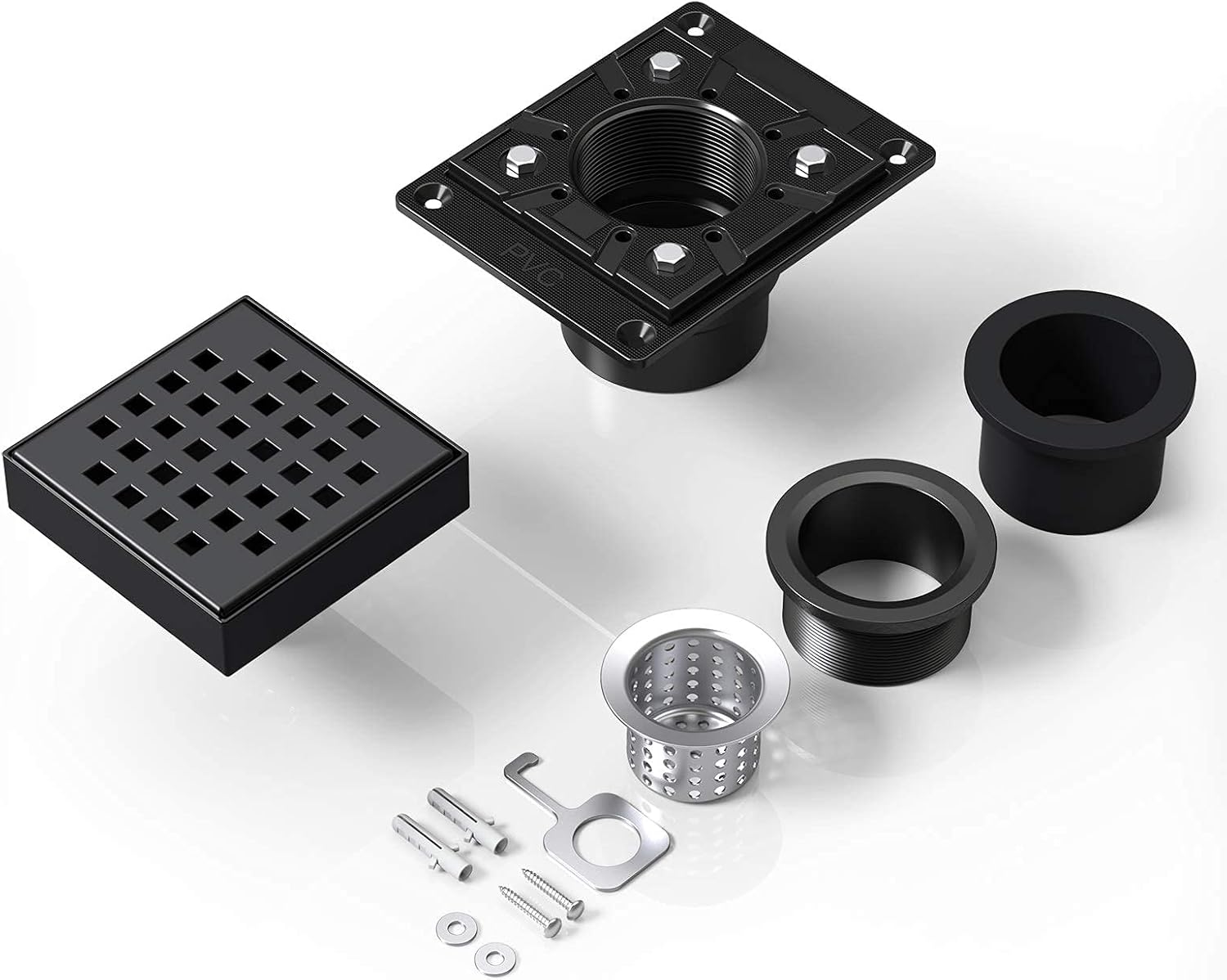 Rеvіеw PRIMSOPH Shower Drain Square Drain Floor Drain 4 Inch 2mm Thicken with Flange,Quadrato Pattern Grate Removable,Food-grade SUS 304 Stainless Steel,WATERMARK&CUPC Certified,Matte Black Chеареѕt 🛒 PRIMSOPH Shower Drain Square Drain Floor Drain 4 Inch 2mm Thicken with Flange,Quadrato Pattern Grate Removable,Food-grade SUS 304 Stainless Steel,WATERMARK&CUPC Certified,Matte Black