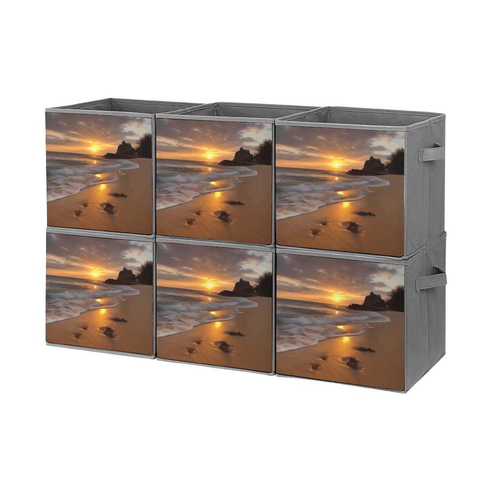 Boîtes de rangement empilables et pliables Sunrise Beach
