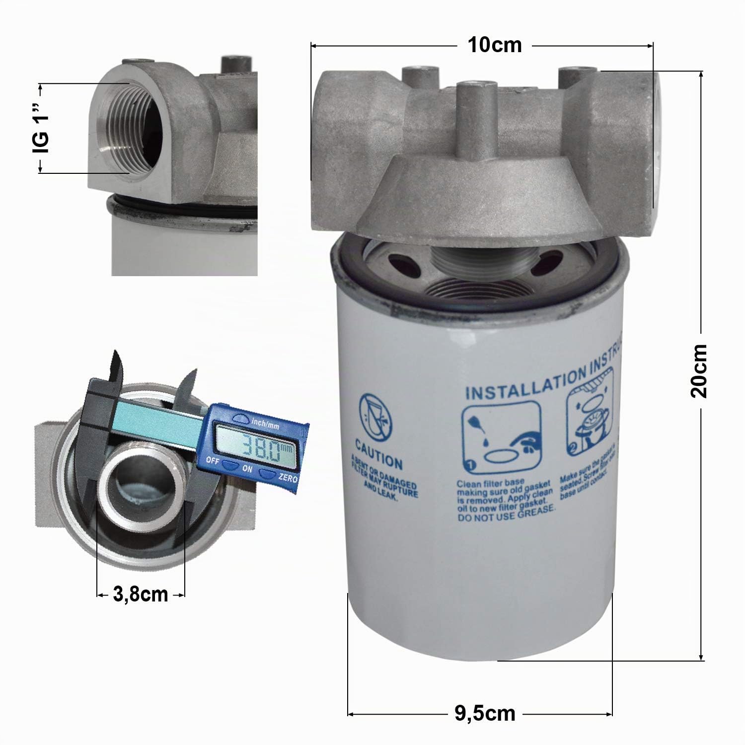 Pompa Gasolio Con Filtro Diesel Standard 4 - Elettrica 230V per Travaso Olio Carburante e Rifornimento - Con Accessori
