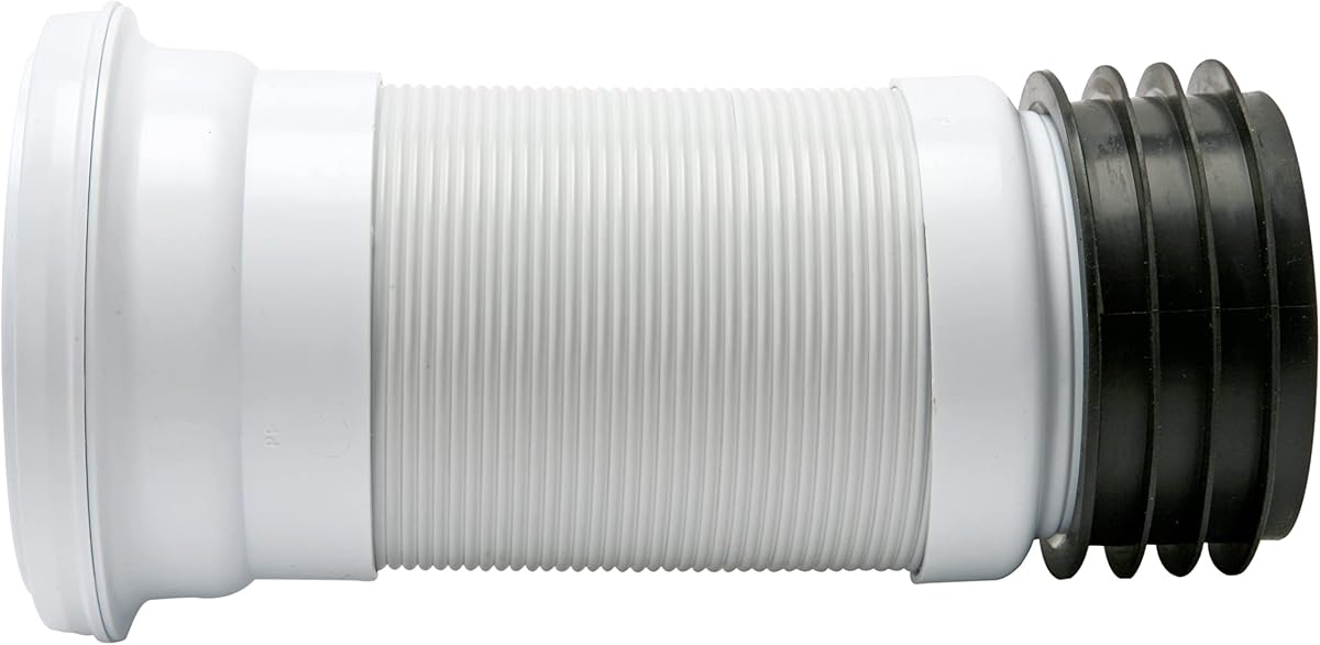 ZB38307 Flexi Conn-Long WC Pan Connector, White