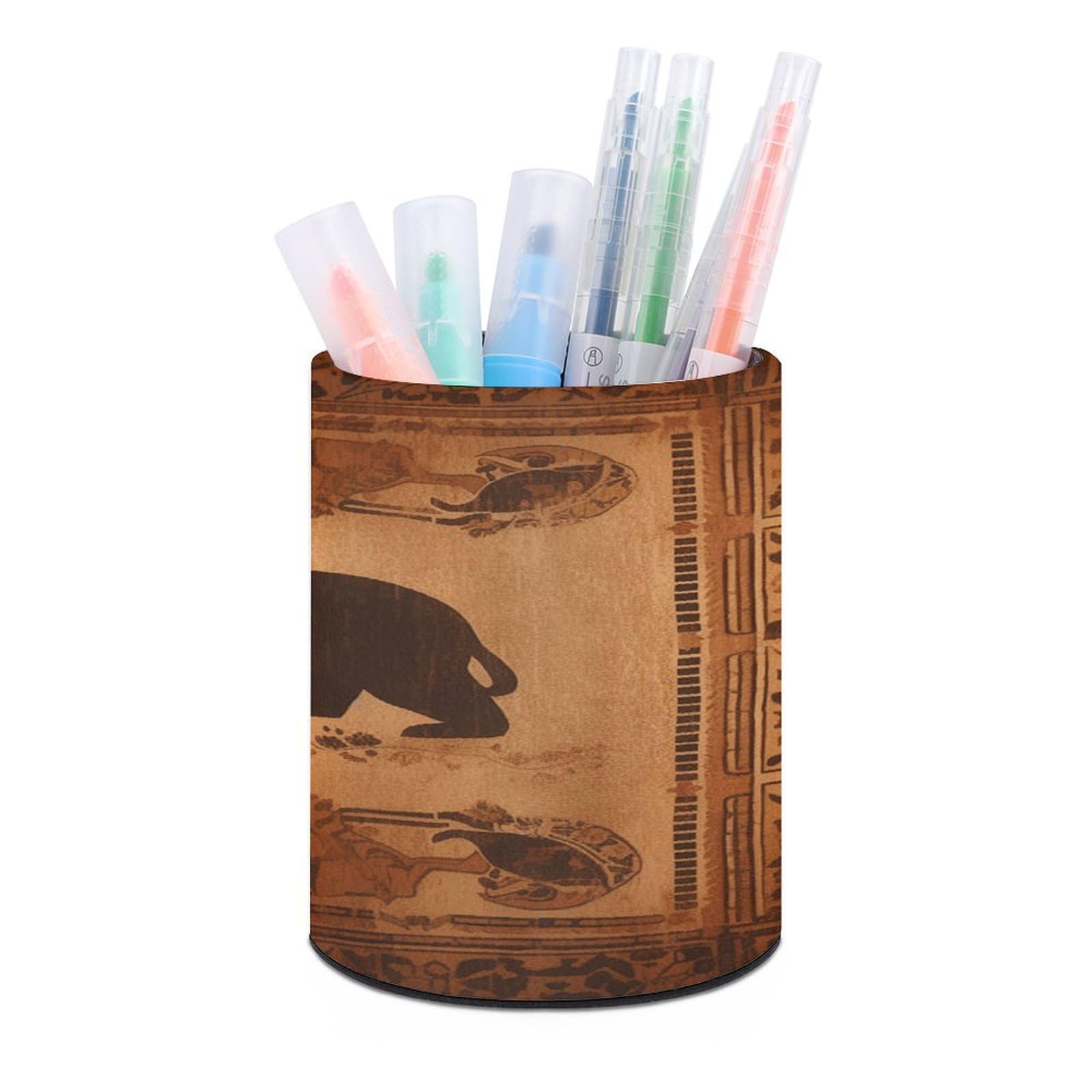 VstaDank Bear Pen Holder for Desk Makeup Brush Holders Stylish Pen Cup Cute Pencil Cup Round Pencil Holder Decor Brush Scissor Holders for Multifunctional Office Supplies