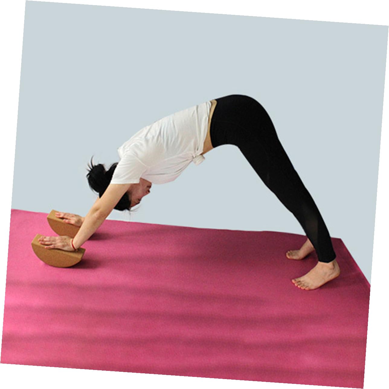 Didiseaon Bloque de Yoga Pequeño de Corcho Antideslizante Bloque de Entrenamiento para Yoga y Pilates Duradero para Ejercicios de Equilibrio y Fortalecimiento en Casa