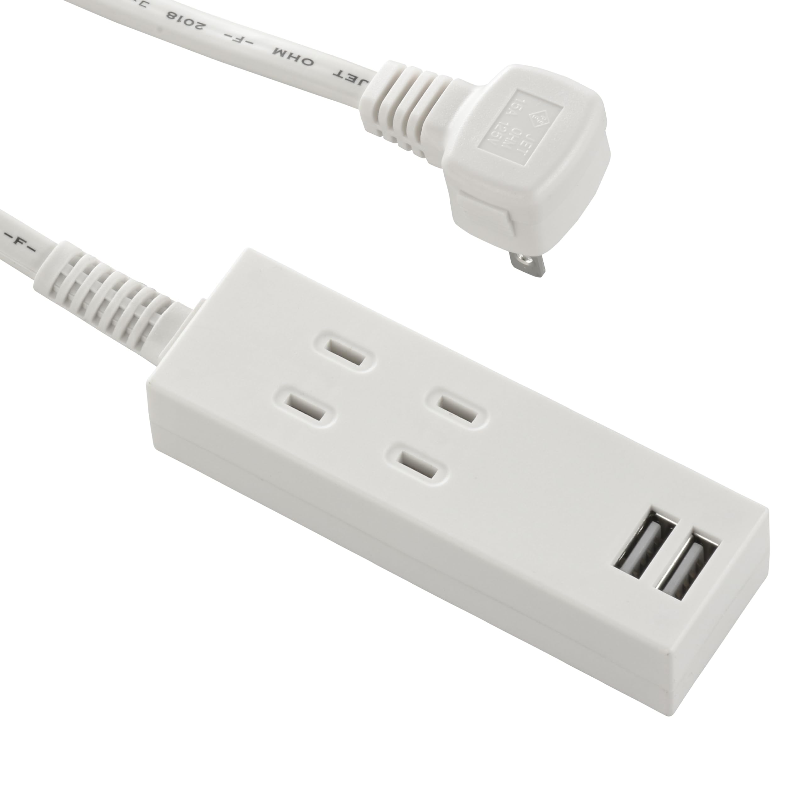 オーム(OHM) USBポート付電源タップ 2個口/2USB 2m｜オーム電機…