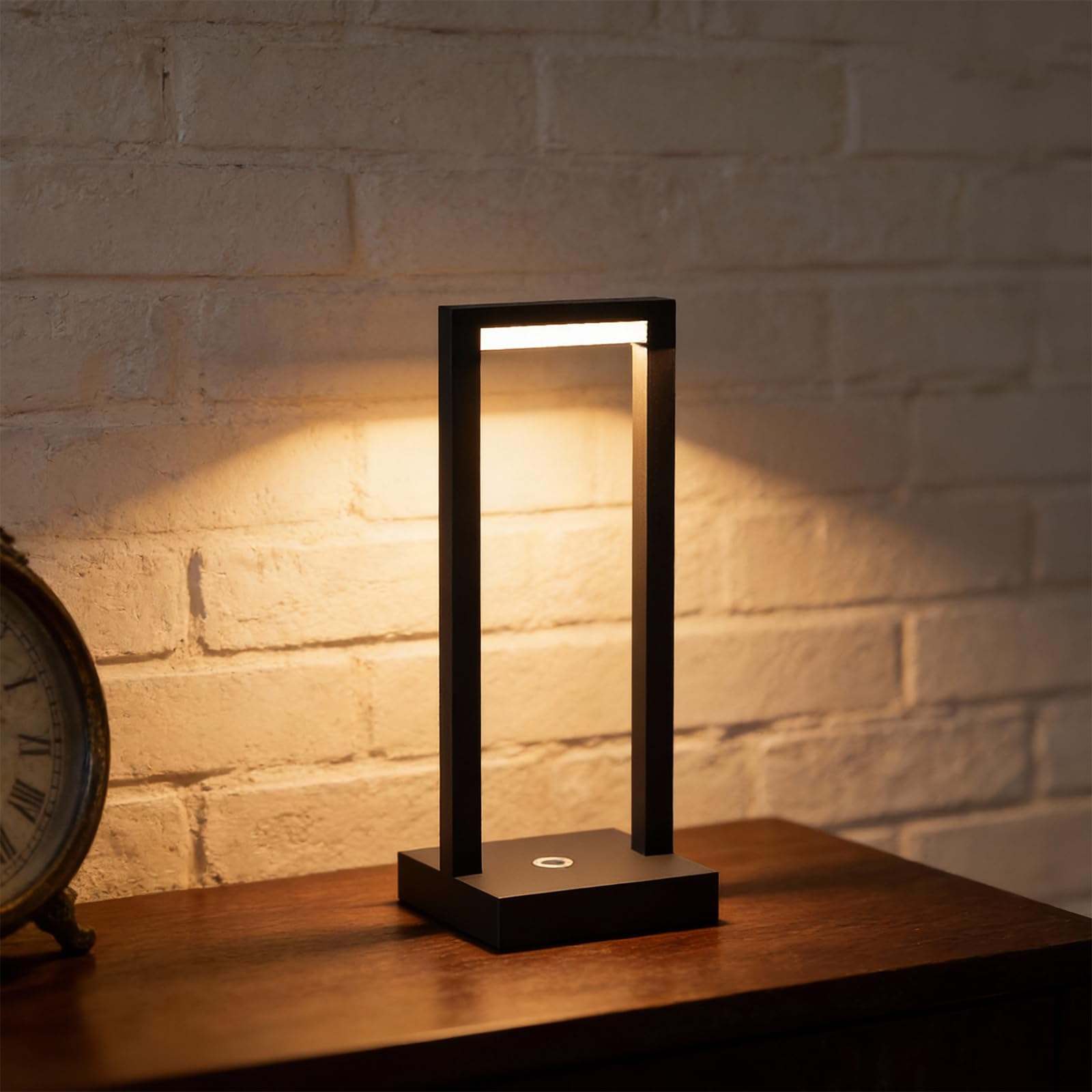 Dandray Cordless Table Lamp Rechargeable, 4400mAh Waterproof USB Charging, Touch Dimmable Desk Lamp, LED Lamp for Restaurant,Living Room,Bathroom,Kitchen,Hotel,Black