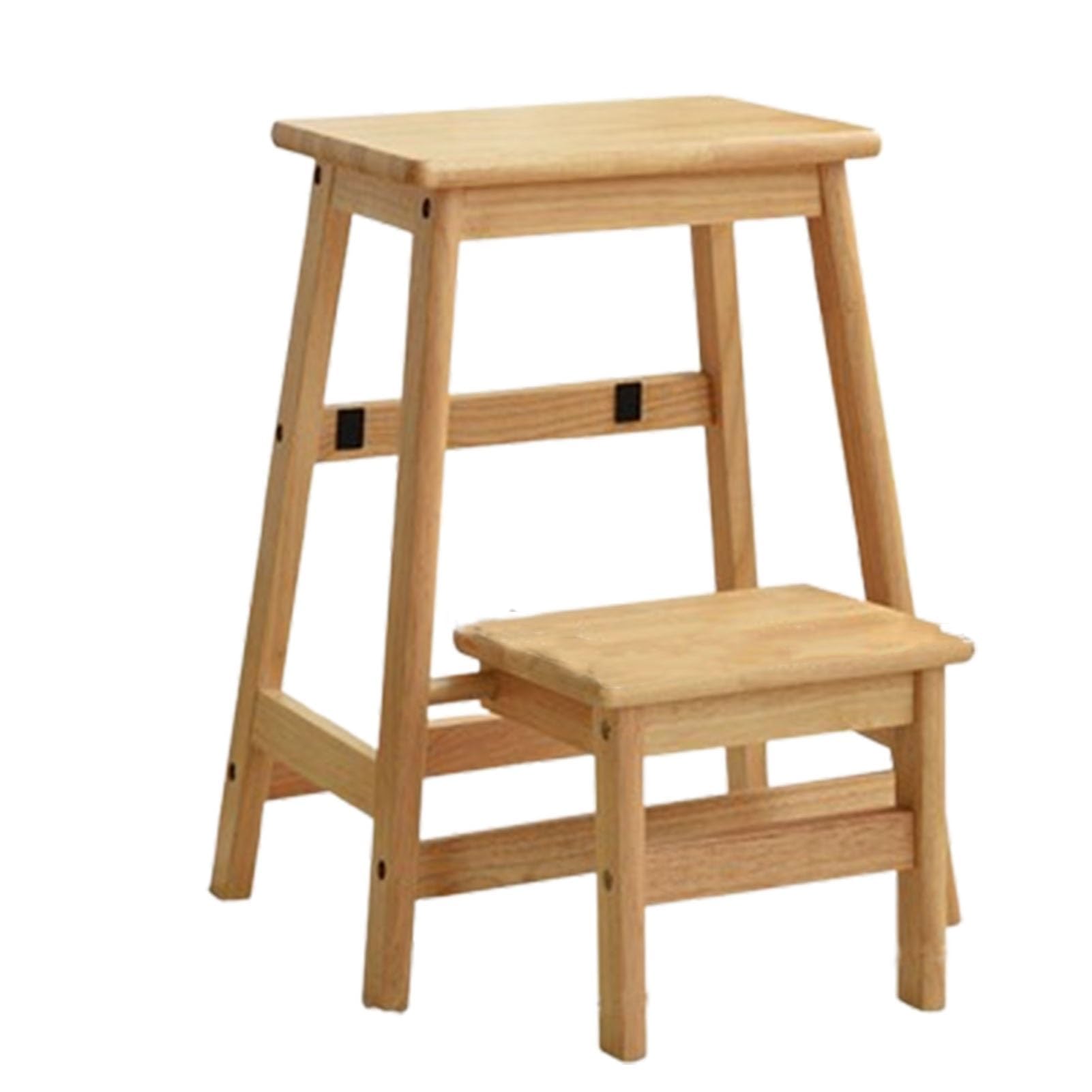 Tabouret escabeau pliant à 2 niveaux en bois chaise échelle