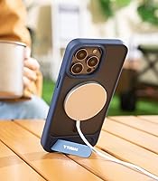 Vista 8 de TORRAS for iPhone 15 Pro Max Case Translucent Blue Strong Magnetic & Seamless Stand, Fit for MagSafe, Military-Grade Drop Protection, Sturdy Deep