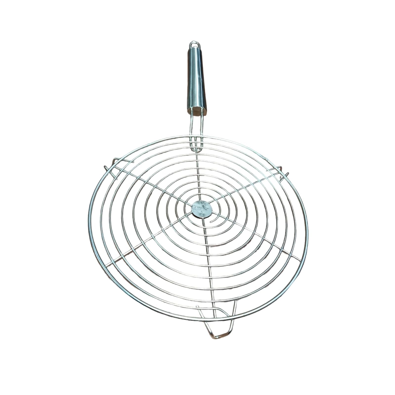 Cool Magic Round Roasting Net Stainless Steel Wire Roaster with Handle with Roasting Net, Papad Jali,Roti Grill,Chapati Grill (Round Roaster)