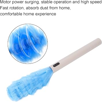 Electric Feather Dusters for Cleaning, 360 Rotation Wireless Electric Spin Duster Dust Removal Duster Motorized Dust Wand Wireless Duster Vacuum Cleaner for Home Office