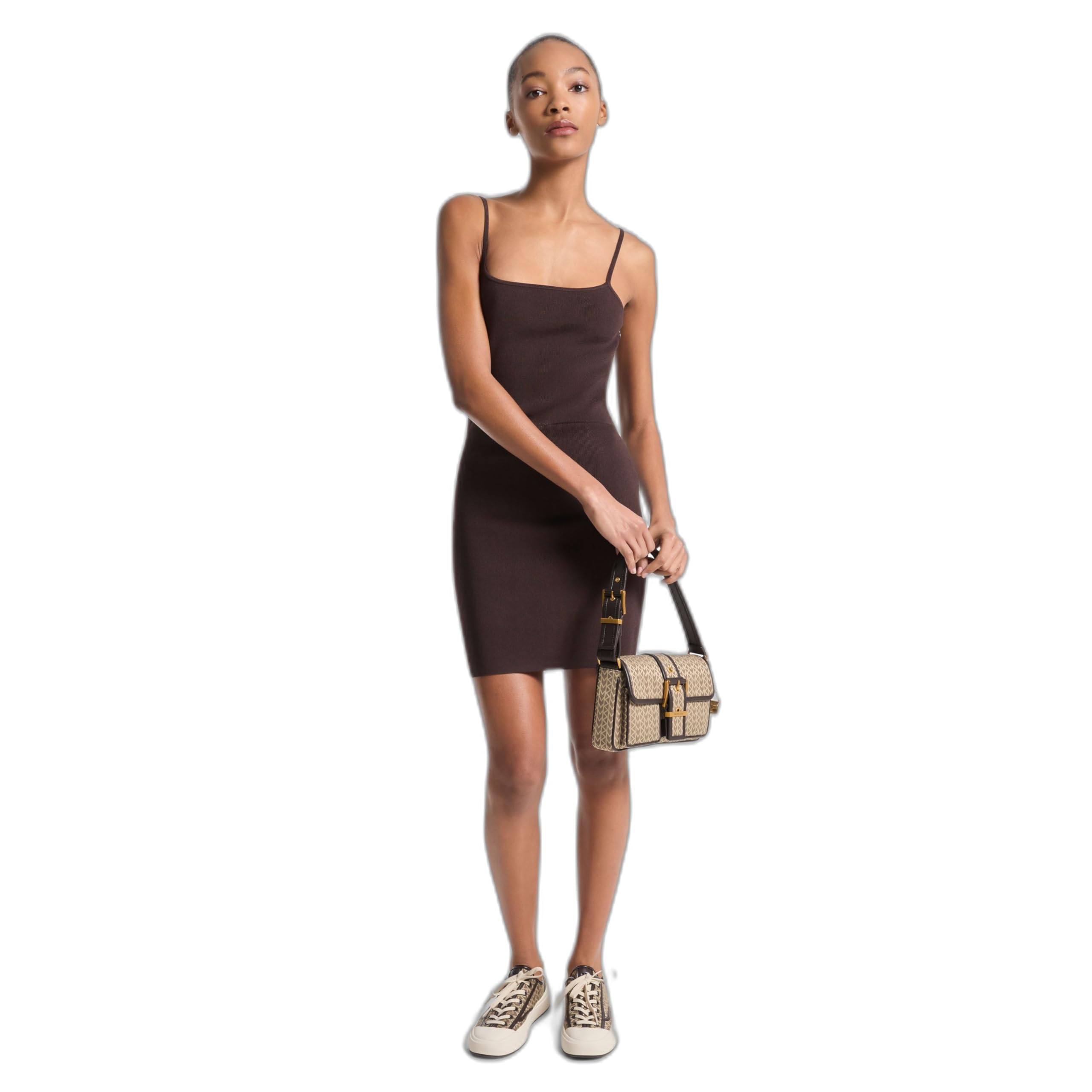 Michael Kors Womens Straight Neck Cami Mini Dress