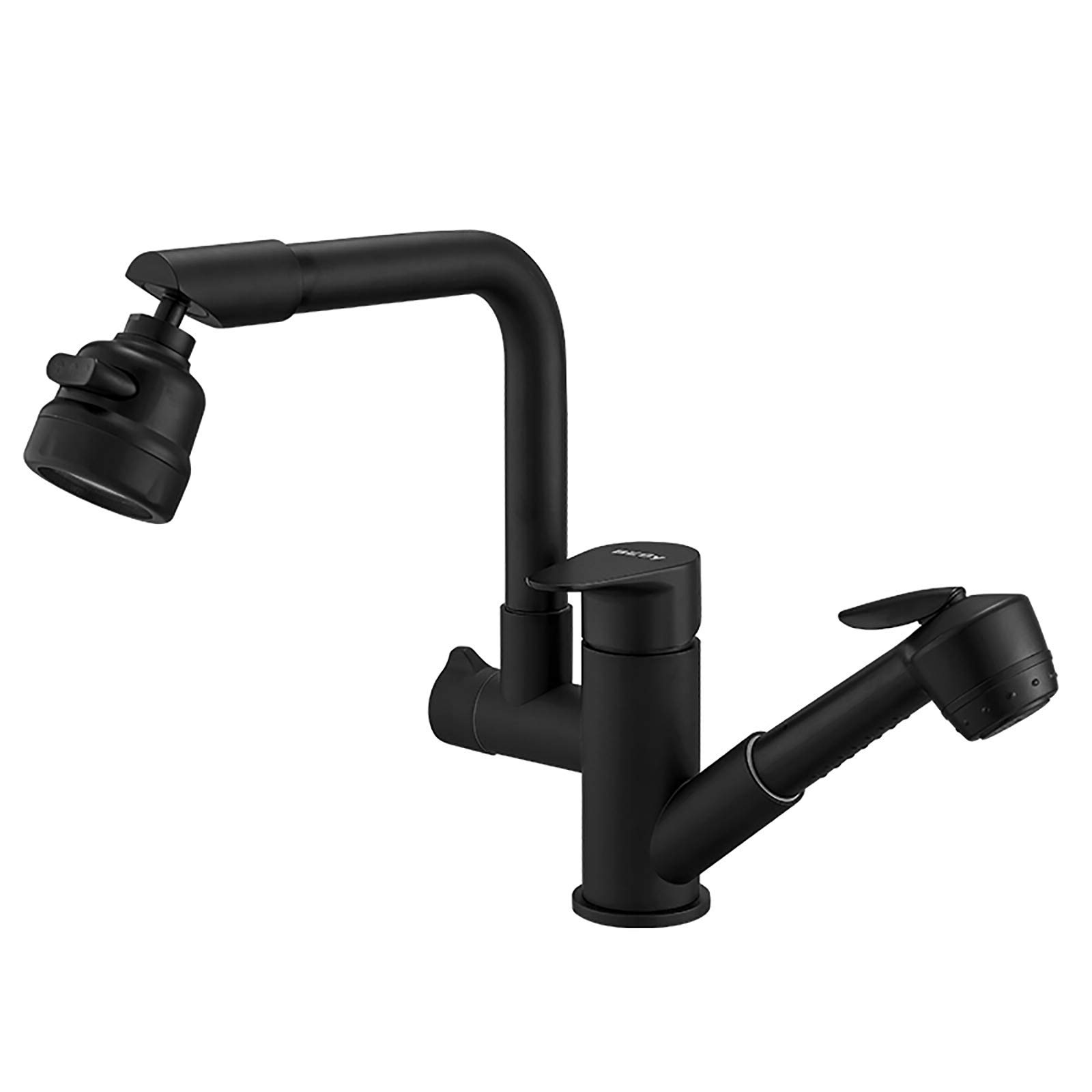 Mitigeur d'évier de cuisine rotatif 360 robinet extractible eau chaude froide tout cuivre