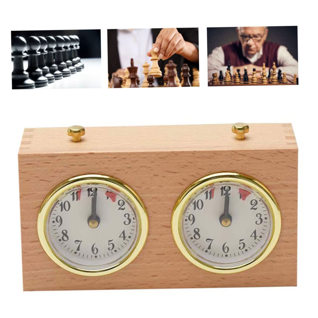 Horloge d'échecs analogique, minuterie d'échecs, Jeu analogique en Bois, minuterie mécanique, Compte à rebours pour la compétition