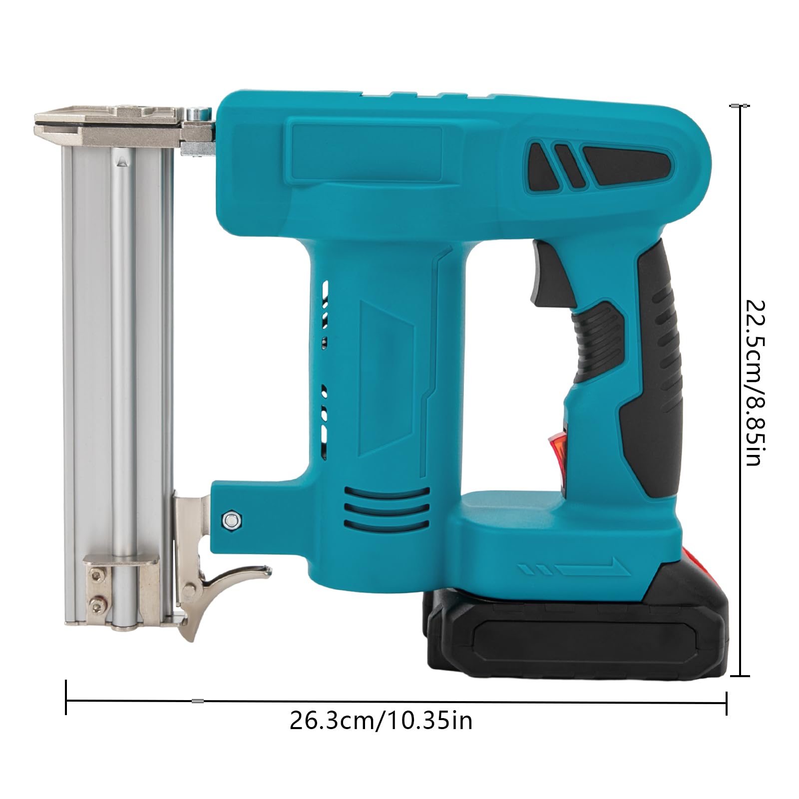 Juego de pistola de clavos 2 en 1, clavadora eléctrica, pistola de uñas inalámbrica con dos modos de clavo, grapadora de grapas, adecuada para carpintería, muebles tapizados, revestimientos