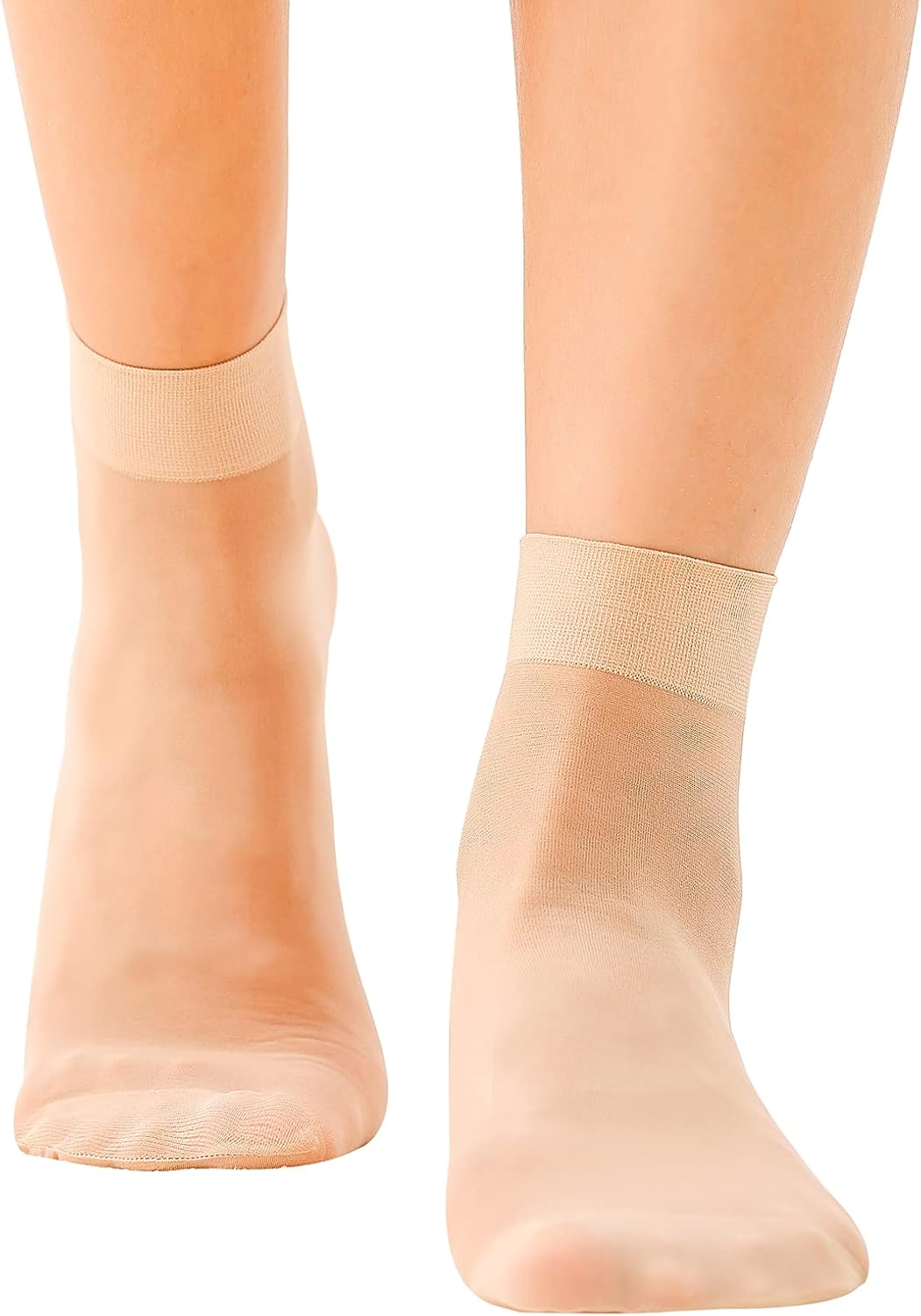 12 paar nylon sokken voor dames, 20 denier, transparant, korte sokken