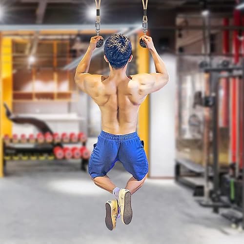 Miniatura 8 de SELEWARE Pull Up Ball Grip, Non-Slip Rock Climbing Holds Pull Up Power Ball for Strength Training Attachment, Neutral Grip Pull Up Handles for Chin