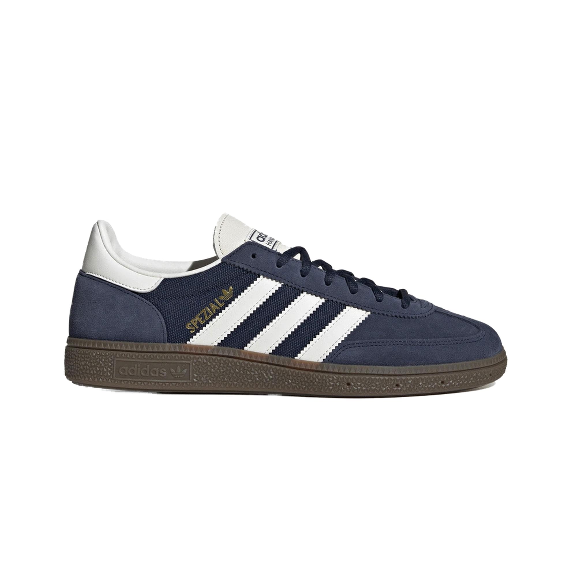 adidas Handball Spezia Men's Gum Outsole Solar Suede Overly Trainers (Navy White, US 5)