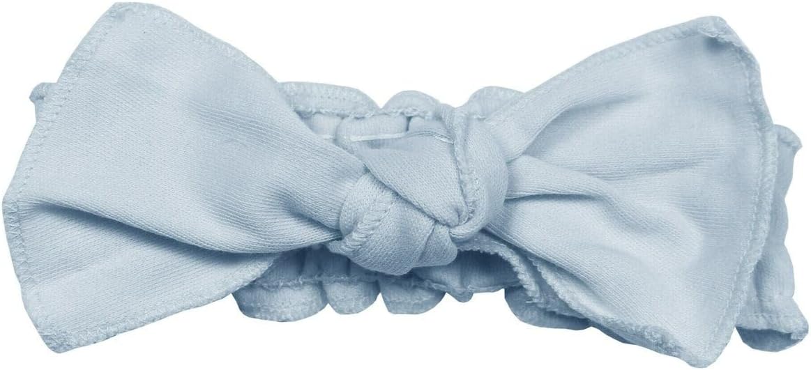 L'ovedbaby Baby Girls Organic Cotton Smocked Tie Headband, GOTS Certified, Soft Stretchy Bow Accessory for Newborns & Infants