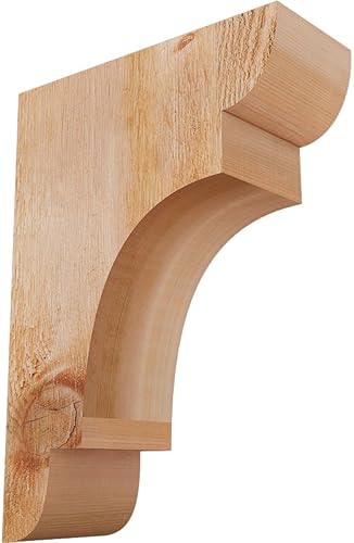 Miniatura 124 de Ekena Millwork COR04X12X12NEB00RWR 4 pulgadas de ancho x 12 pulgadas de profundidad x 12 pulgadas de alto New Brighton Rough Sawn Corbel, cedro rojo