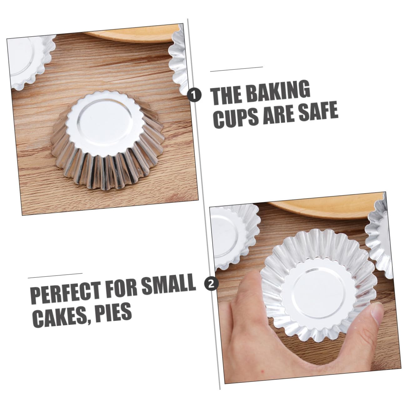 Gadpiparty 100pièces Moules à Cupcakes et Tartelettes Alliage Aluminium Caissettes de Cuisson pour Muffins et Gâteaux