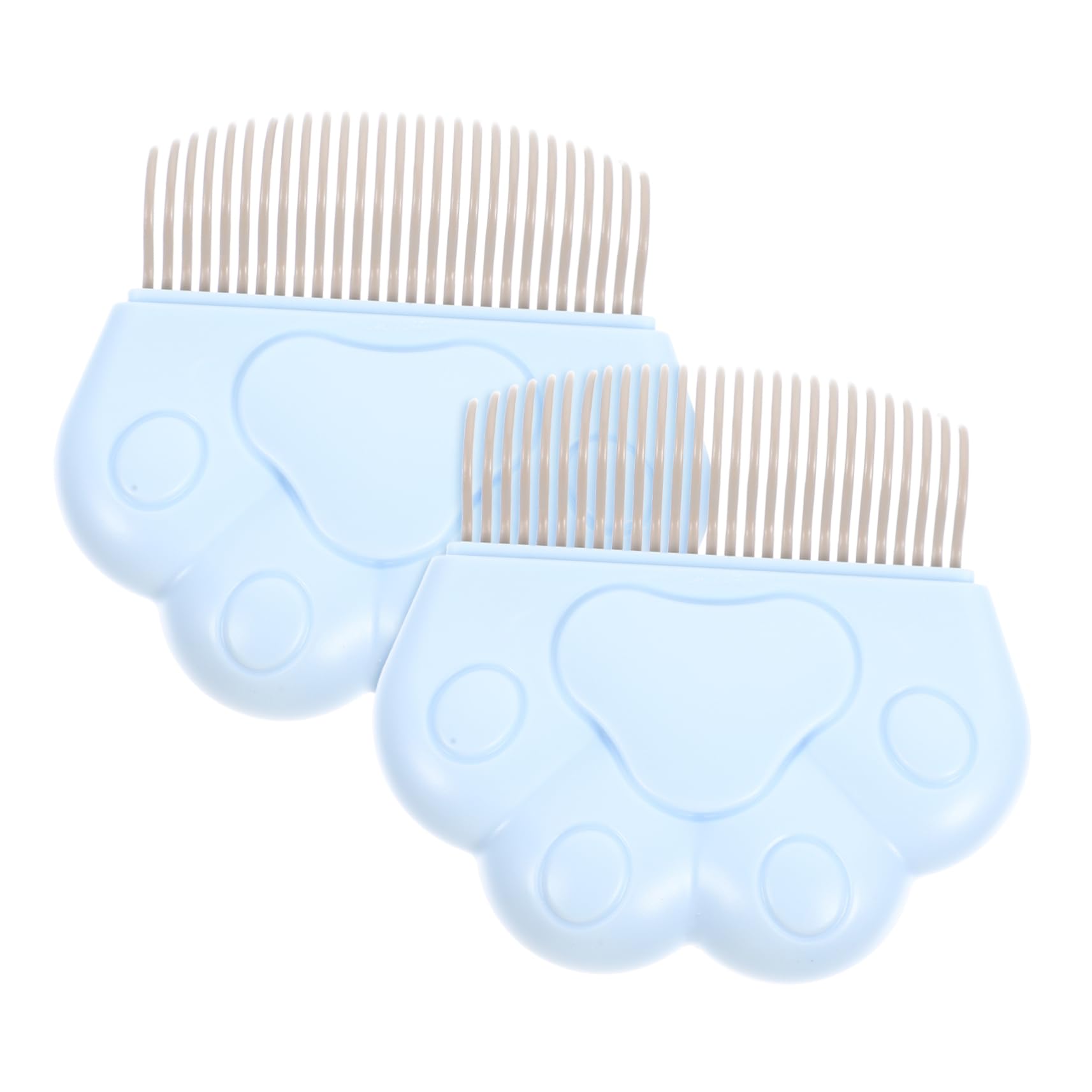 Sosoport 2pcs Comb Cat Hair Detangler Pet Grooming Brush Design Combs for Indoor Cats