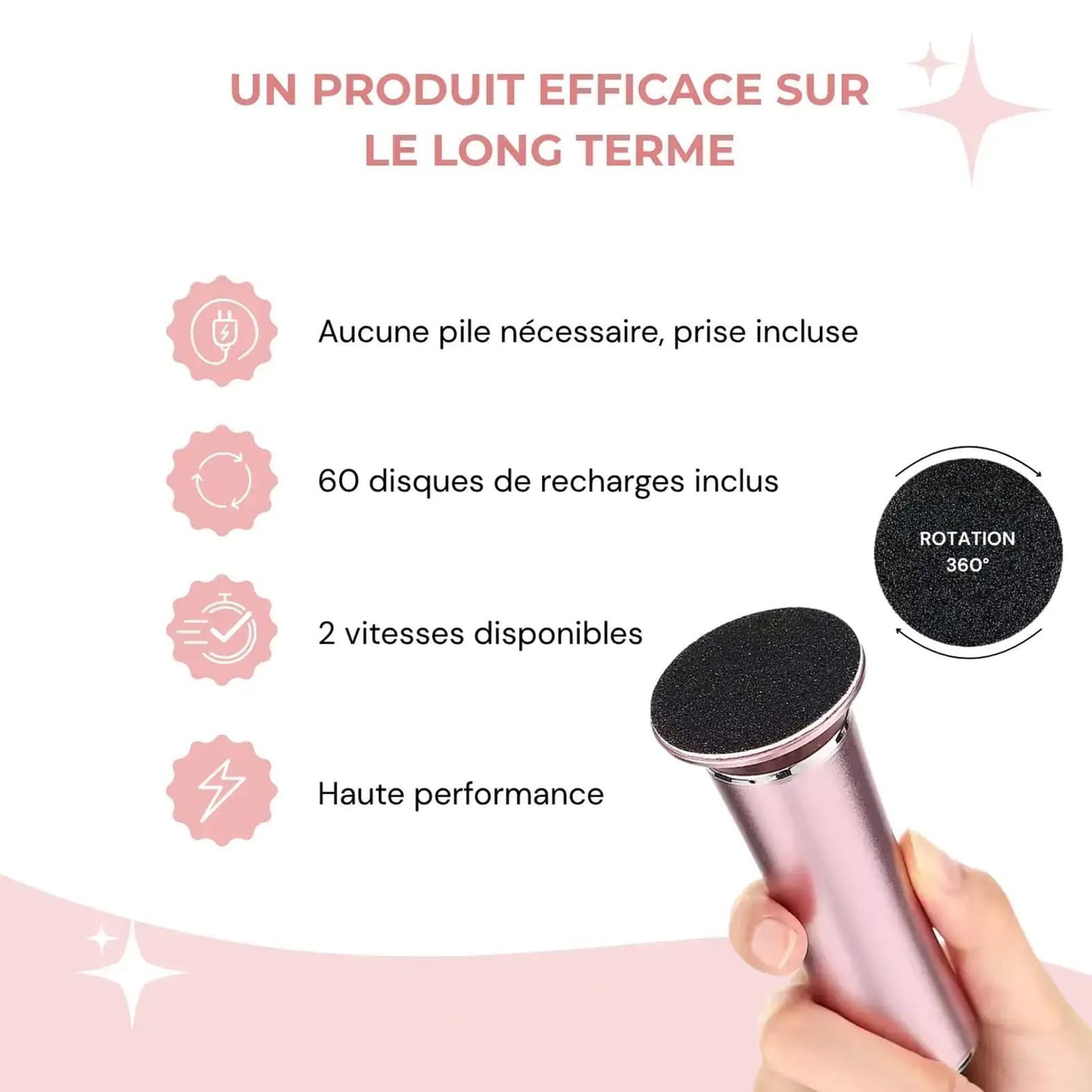 Honey Glow Pied, Mielle Ponceuse Pied, Rape Pieds Électrique, Avec 60 Tampons Glide Pour Éliminer Efficacement Et Sans Douleur Les Callosités,honeyglow kit beauté pieds