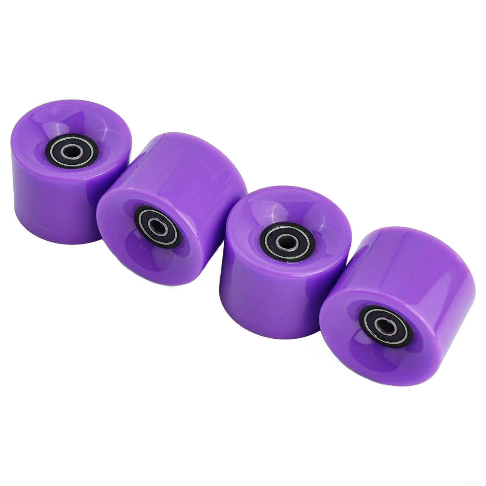 Set di 4 ruote per skateboard 60x45mm 78A con cuscinetti ABEC9 per skate di strada e longboard (viola)