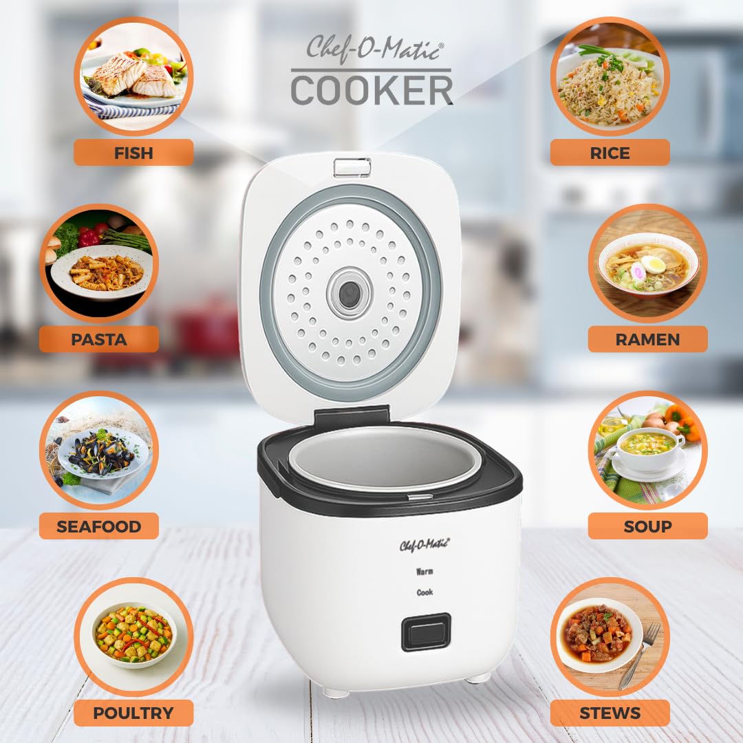 Pentola per riso Multi Cooker Portatile -1,2L- Vaporizziera elettrica, Spegnimento automatico | Cucina pasta, zuppe, stufati, ramen, pesce | Funzione mantieni caldo | Ideale per 1-2 persone