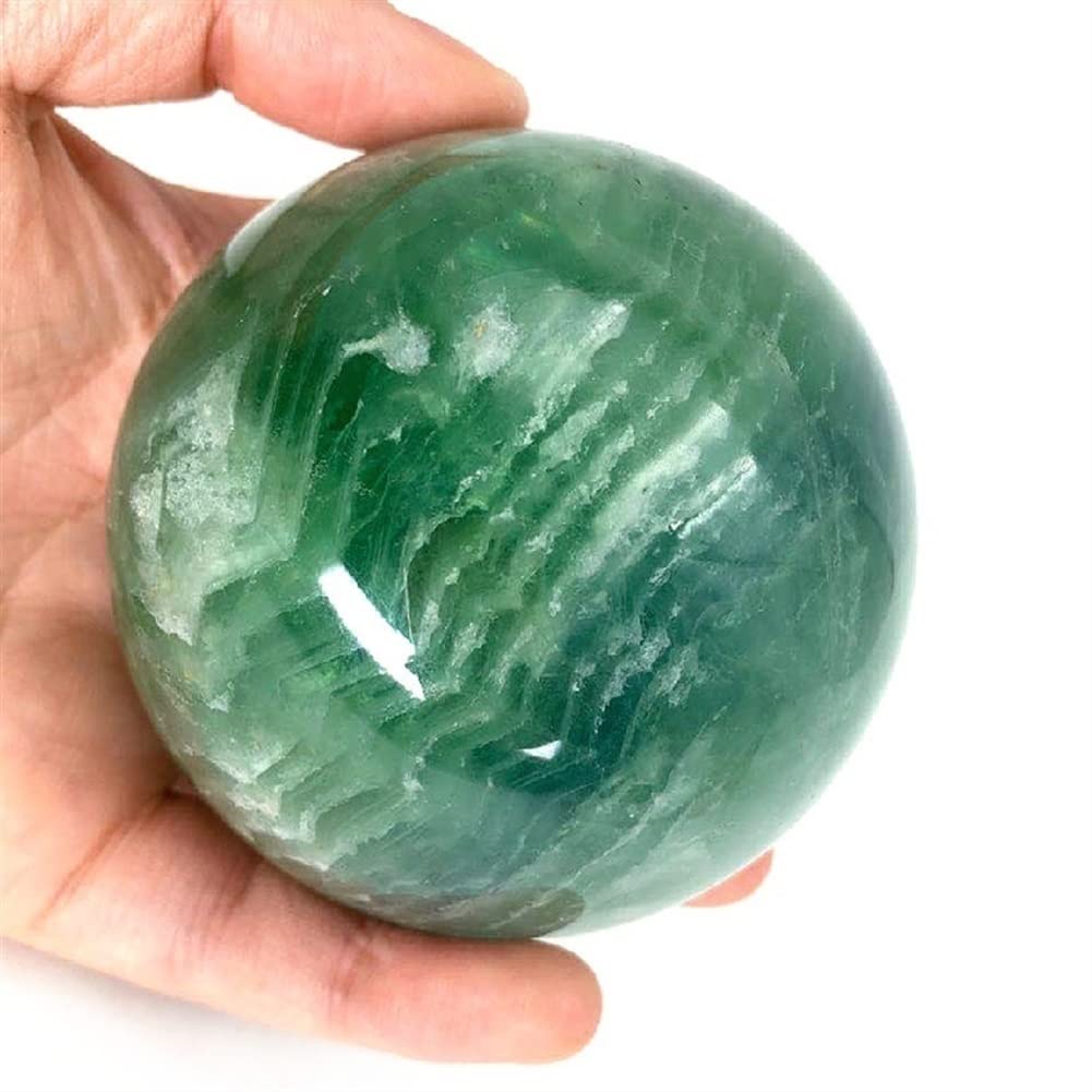 Fluorite verte boule de cristal feng shui décoration maison quartz 6-7cm