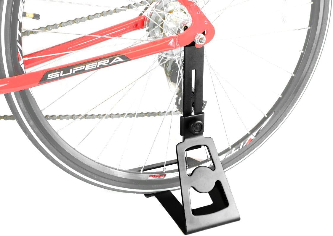 AccelaVelo Height Adjustable Bicycle Axle StandAccelaVelo Height Adjustable Bicycle Axle Stand – Fits 20-29” Wheels – Compact and Portable – Easy to Transport – Durable – Solid Construction