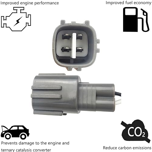 Miniatura 5 de Dropwater Sensor de oxígeno O2 delantero Upstream compatible con Toyota 2000 Tundra, 4Runner 1996-2000, Tacoma 3.4L 1995-2000, reemplaza #234-4161