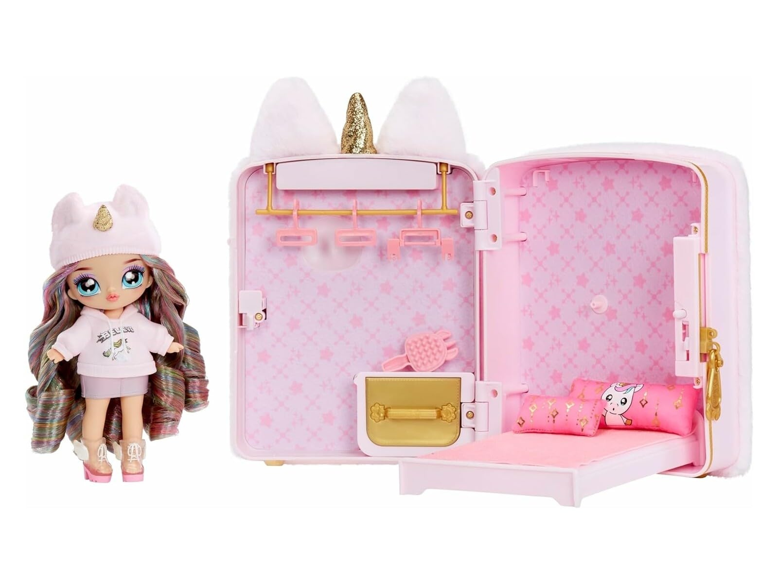 3-in-1 Backpack Bedroom Unicorn Playset- Britney Sparkles
