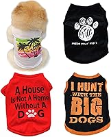 Vista 2 de 4 piezas de ropa para perros pequeños, chicos y niñas, camisetas para cachorros, ropa de Chihuahua Yorkies, chaleco de verano, trajes para mascotas