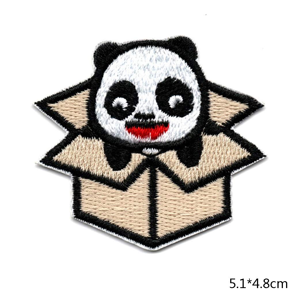 HOODANCOS 10pezzi Toppe Ricamate Orso Panda Per Giubbotti e Abbigliamento Applicazioni Decorative Per Cucire Patch Per Abbigliamento Fai Da Te Bear Panda