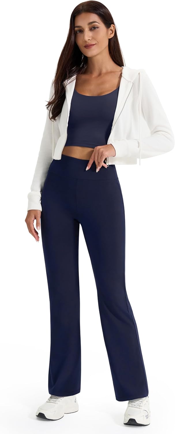 AFITNE Women's Yoga Dress Pants High Waist Pull On Work Pants 2025 Stretchy Office Casual Slacks - Image 6