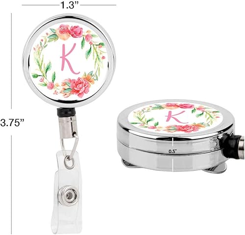 Miniatura 6 de Andaz Press Soporte retráctil para carrete de insignia con clip, etiqueta de nombre de metal resistente, clip de cinturón de identificación