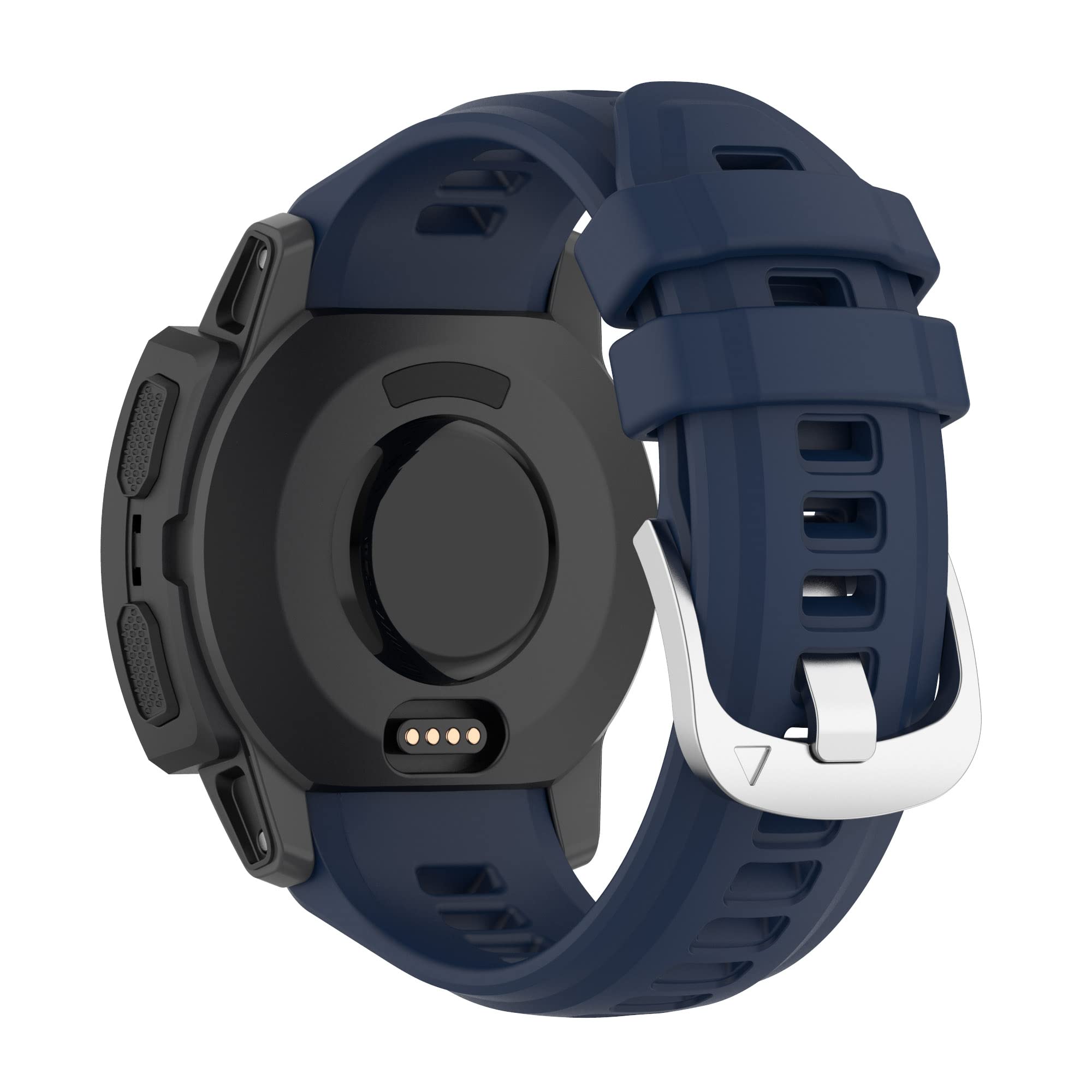 REYDA Silicone Strap Compatible for Garmin Instinct 2S, 20mm Watch Strap Soft Comfortable Breathable Silicone Bracelet Metal Buckle Sport Wristband Replacement Strap for Garmin Instinct 2S Smart Watch