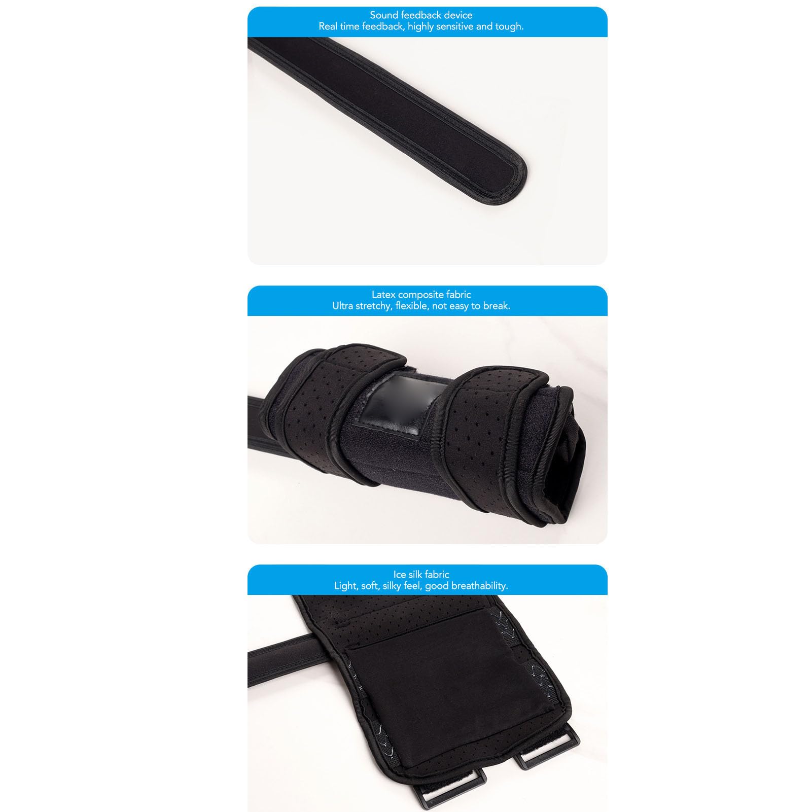 Ausla Club Swing Trainer Ellenbogenbandage, Schwarzer Latex-Verbundstoff, Gerader Arm, Club-Trainingshilfe mit Akustischer Warnung, Verstellbare Passform für Rechts- und Linkshänder, Frauen und