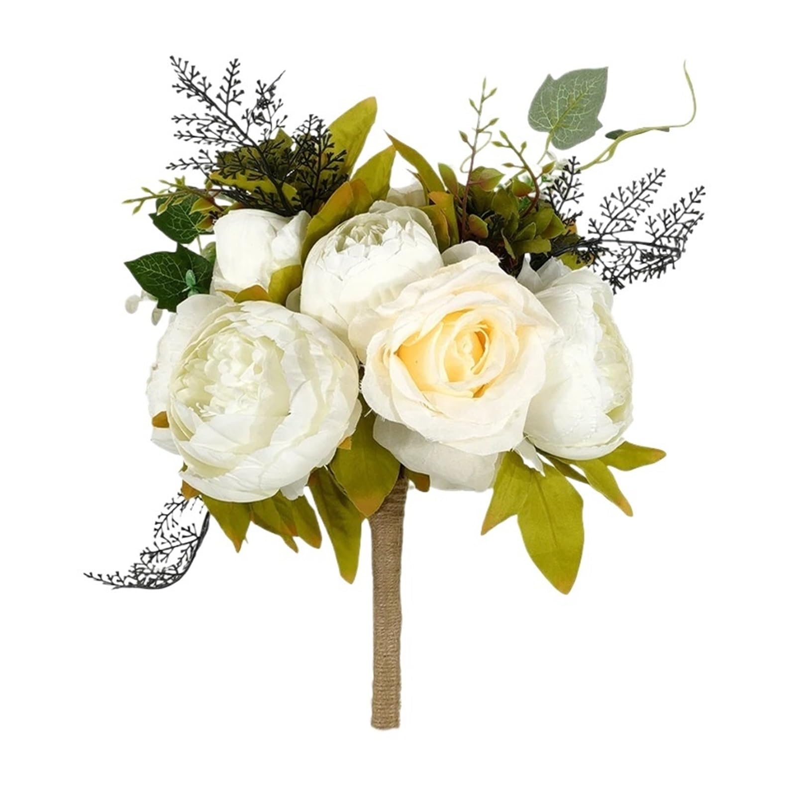 Casetlong 1pc Bouquet Artificial Flowers Home Decoration Wedding Party Event Scene Layout(WHITE)