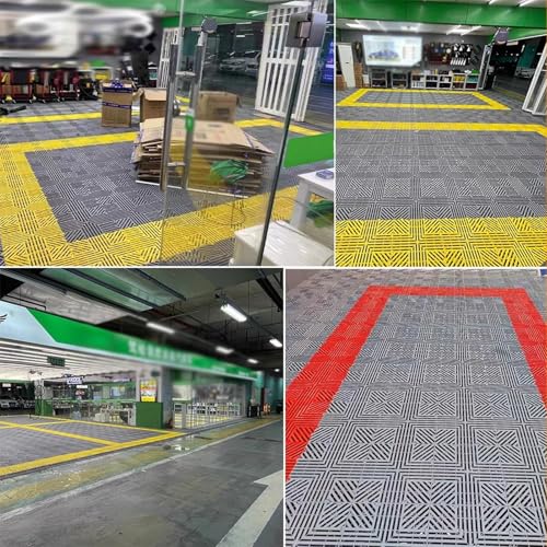 Alfombrillas entrelazadas para lavado de coche y azulejos de plástico para patio 4