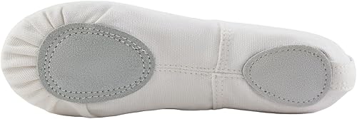 Miniatura 5 de missfiona Zapatillas de ballet de lona para mujer, zapatos de baile, zapatos de yoga de práctica para adultos, zapatos planos para reducir la barriga