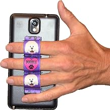LAZY-HANDS 3-Loop Phone Grip - FITS Most - Doodle Love Cream on Purple